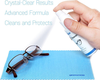 Lens Cleaner Kit with Glasses Cleaning Cloth, Eyeglass Cleaner Spray, Glasses Cleaner Kit, Safe for Coated Lenses, Sunglasses Cleaning Solution 1.7 Fl Oz