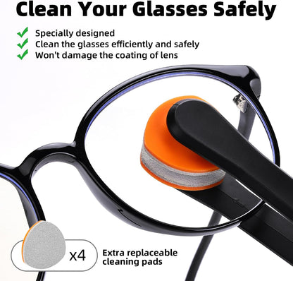 Glasses Cleaner Eyeglass Cleaning Kit with 24H anti Fog Spray for Glasses and Microfiber Cloth, Portable Eyeglass Cleaner Tool Lens Wipes Cleaning Kit for Camera Lenses
