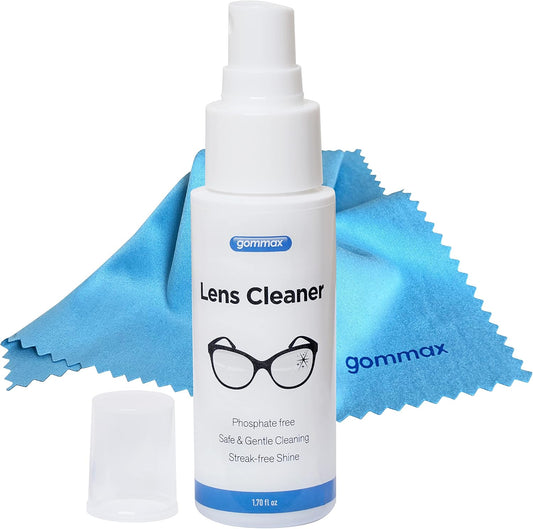 Lens Cleaner Kit with Glasses Cleaning Cloth, Eyeglass Cleaner Spray, Glasses Cleaner Kit, Safe for Coated Lenses, Sunglasses Cleaning Solution 1.7 Fl Oz